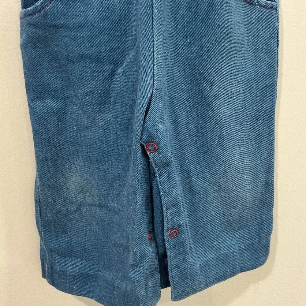 Rare Vintage Kids Girls Denim Overalls Embroidered Western Horse Rodeo Size 24M